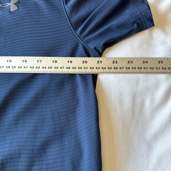 Under Armour HeatGear Men's Polo Shirt Blue Large Activewear Outdoor Golf Active - Picture 10 of 13